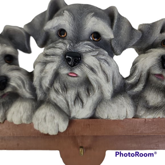 Dog Trio Leash Holder Key Rack Wall Mounted Breakable - Picture 2 of 12